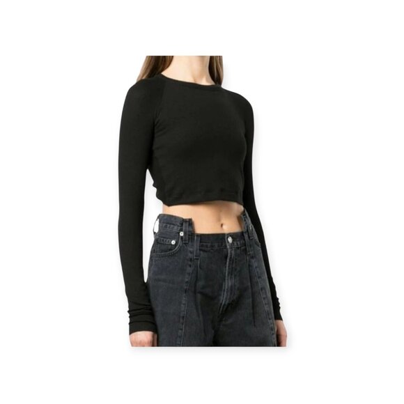 Revolve INTERMIX Black Knot Back Crop Top XS - Picture 3 of 13